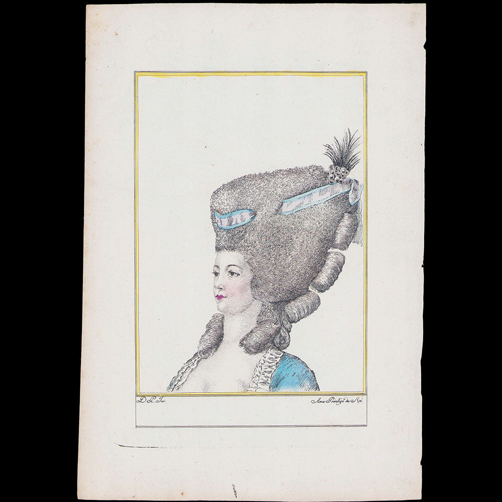 Depain - Réunion de trois gravures de la suite de coiffures Au Beau Sexe (circa 1777)