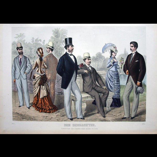 Der Beobachter, gravure de mode masculine, juillet 1876