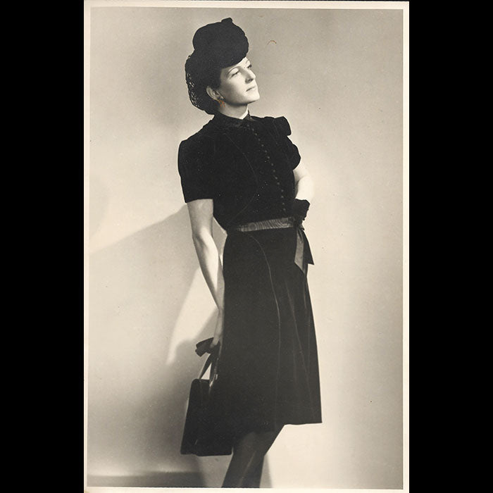 Jean Desses - Robe de velours, tirages du studio Waroline (circa 1940s)