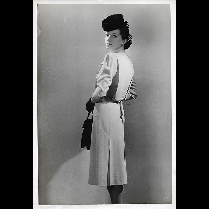 Jean Desses - Robe, tirage du studio Waroline (circa 1940s)