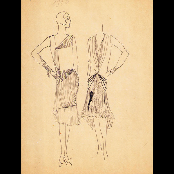 Jane - Dessin de deux robes (1920s)
