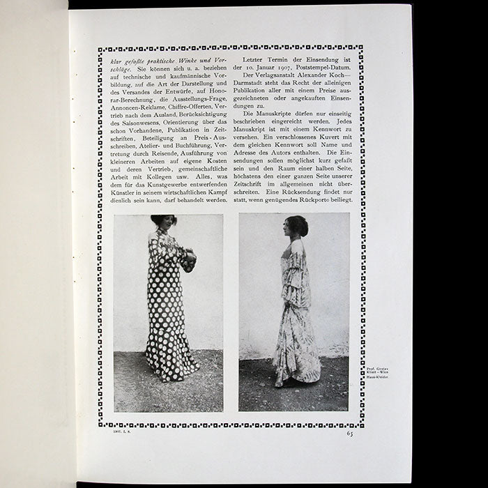 Deutsche Kunst und Dekoration, volumes XIX-XX, Octobre 1906 - September 1907 - Robes de Gustav Klimt