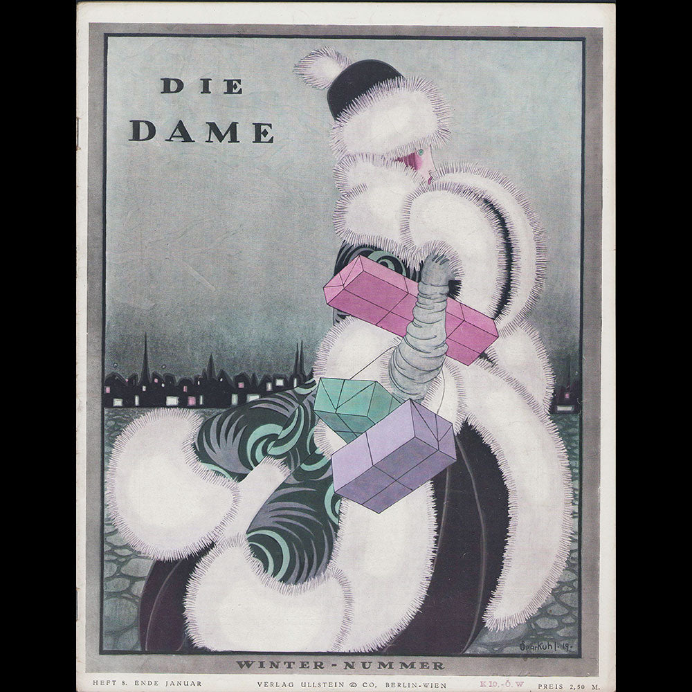 Die Dame, fin janvier 1919, couverture de Martha Sparkuhl
