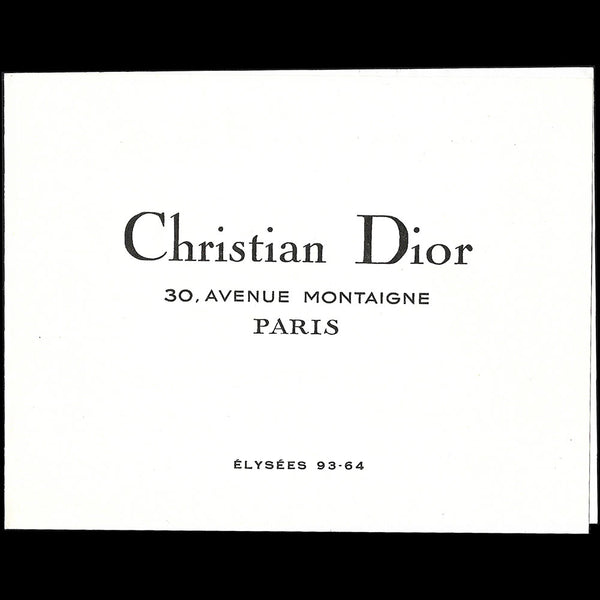 Christian Dior, carnet de défilé, circa 1960s