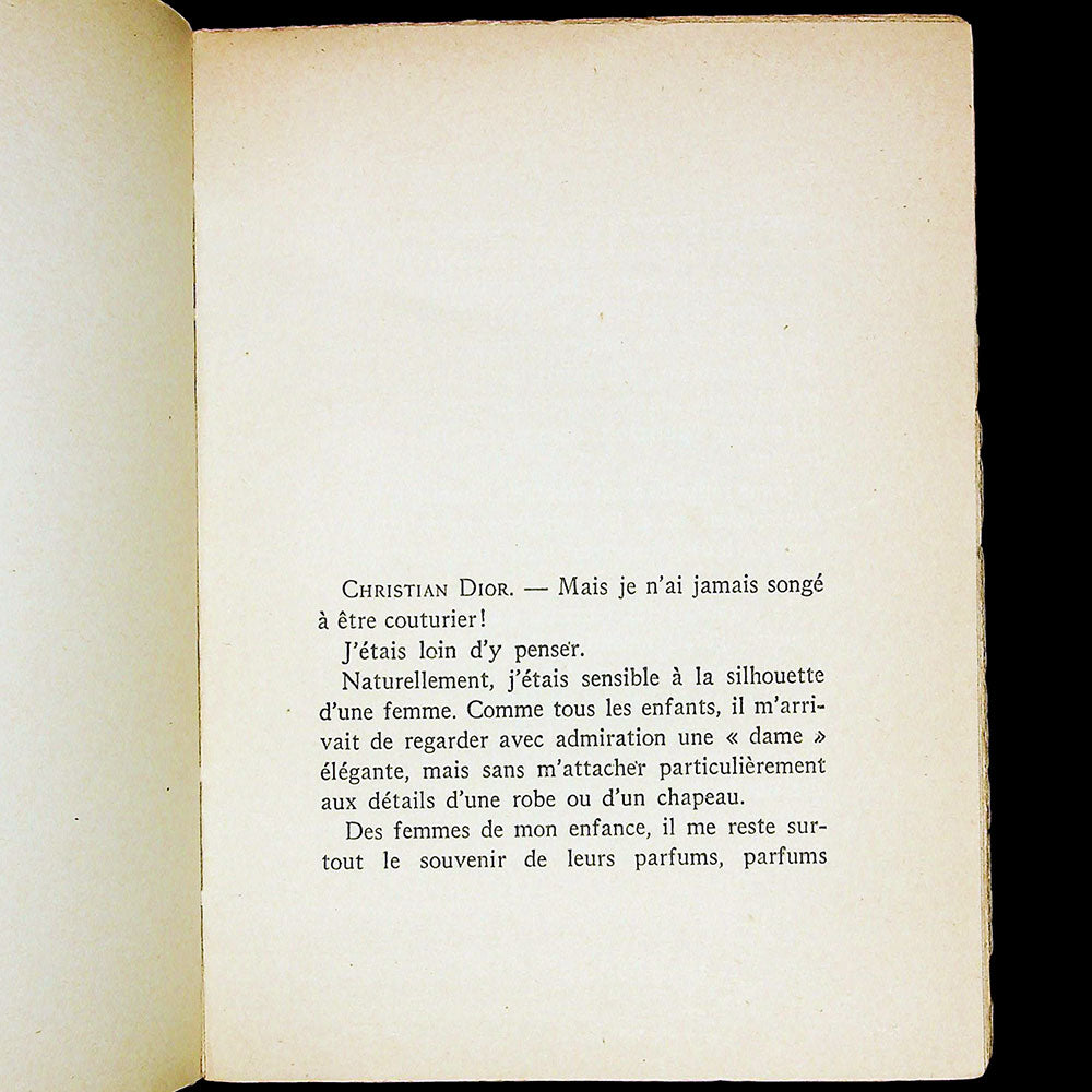Je suis couturier, propos de Christian Dior (1951), exemplaire de service de presse