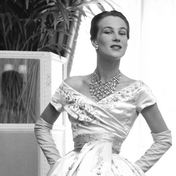 Christian Dior - Modèle Soirée fleurie, 1955