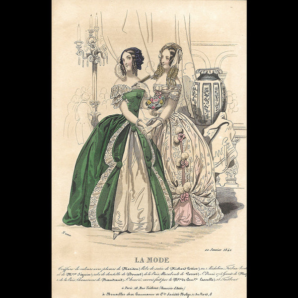 Doucet - Gravure de la Mode du 22 janvier 1842 par Numa
