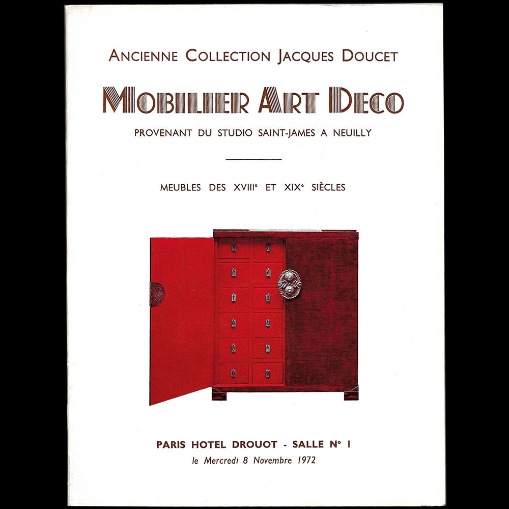 Doucet - Ancienne Collection Jacques Doucet, Mobilier Art-déco provenant du Studio Saint James à Neuilly (1972)