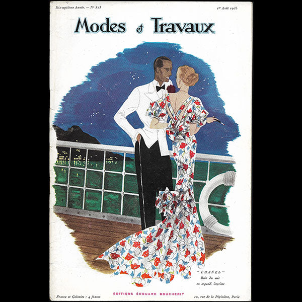 Modes et Travaux, 1er août 1935, couverture d'un modèle de Chanel