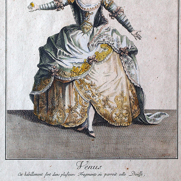 Gallerie des Modes et Costumes Français, 1778-1787, copie d'époque de la gravure n° aa 150, Venus (circa 1779)