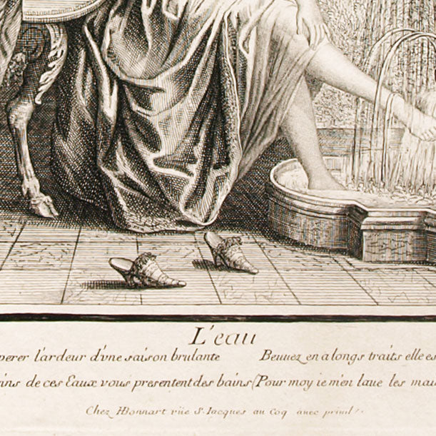 L'eau, gravure de Bonnart (circa 1690-1700)
