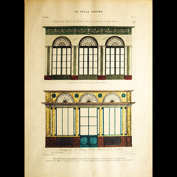 Boutique de M Bertin, Marchand de modes rue de la Loi n°26 vers 1805 (circa 1925)
