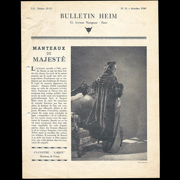 Heim - Bulletin Heim, n°11 (1948, octobre), couverture de Maywald