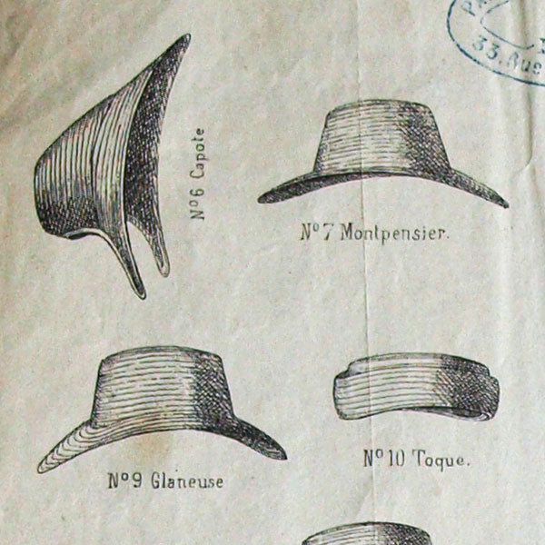 Lettre de la maison de chapeaux Garbominy, 21 rue du Caire ancien à Paris (1864)