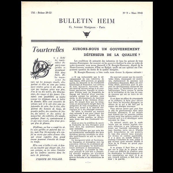 Heim - Bulletin Heim, n°9 (1948, mars)