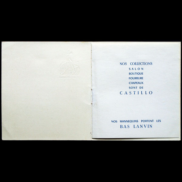 Lanvin, carnet de défilé, circa 1950