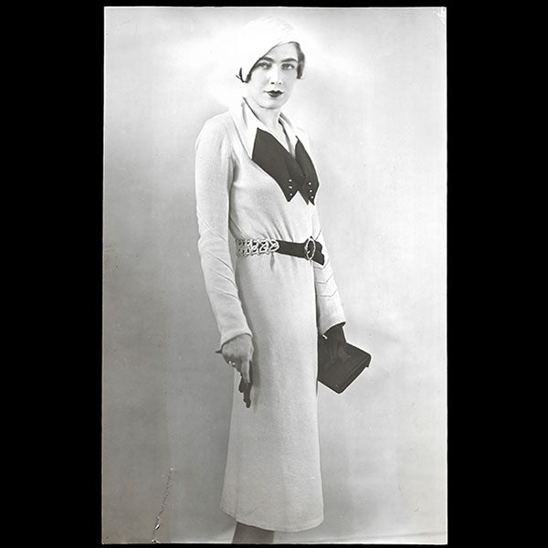 Worth - Robe de crepe et turban pour 1932