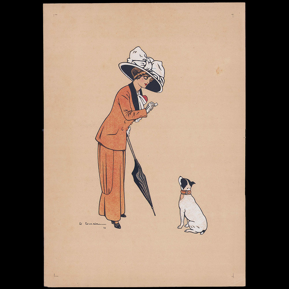 Edouard Touraine - Femme en vert et Femme en jaune, Réunion des 2 planches (1910)