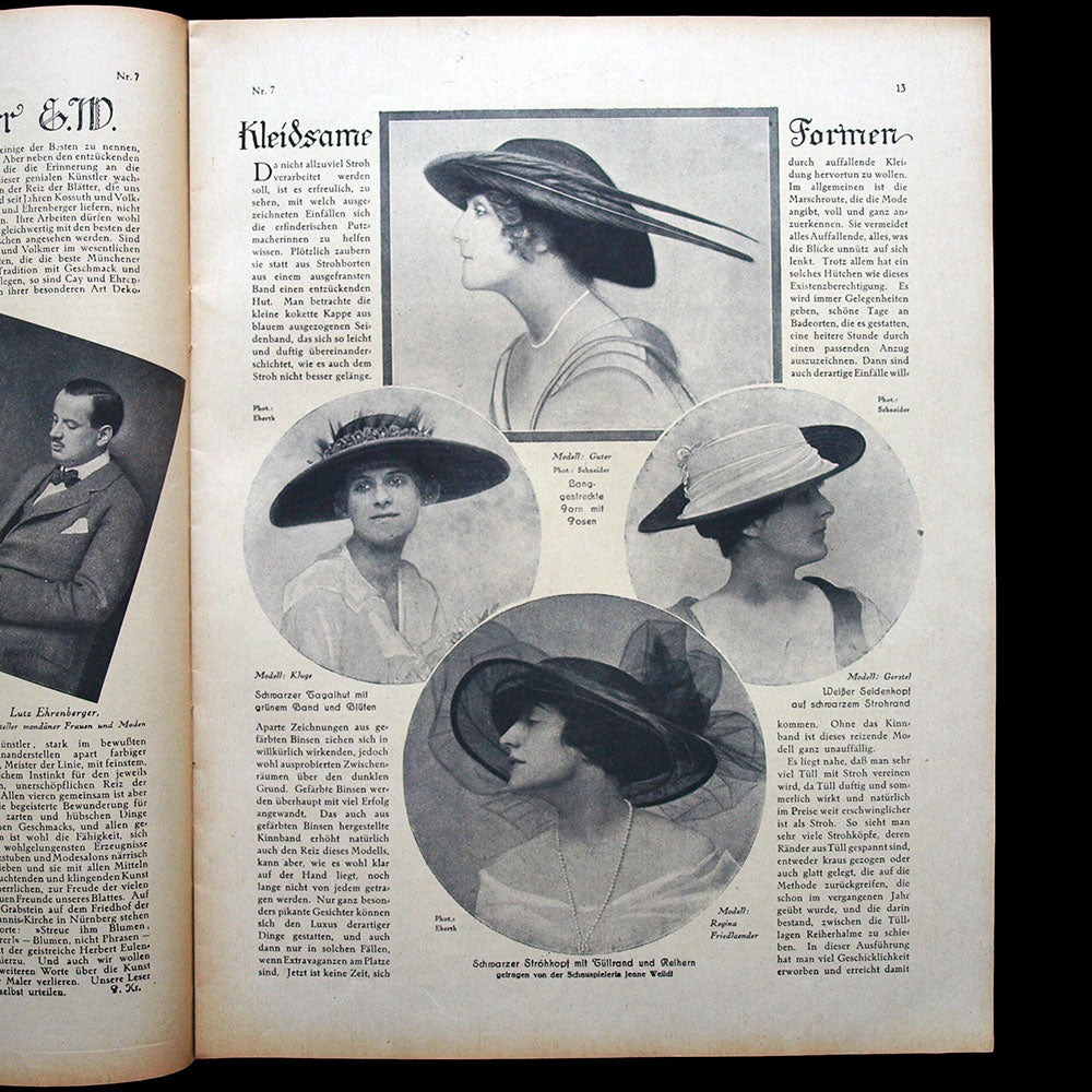 Elegante Welt, n°7, couverture d'A. M. Cay (1919)