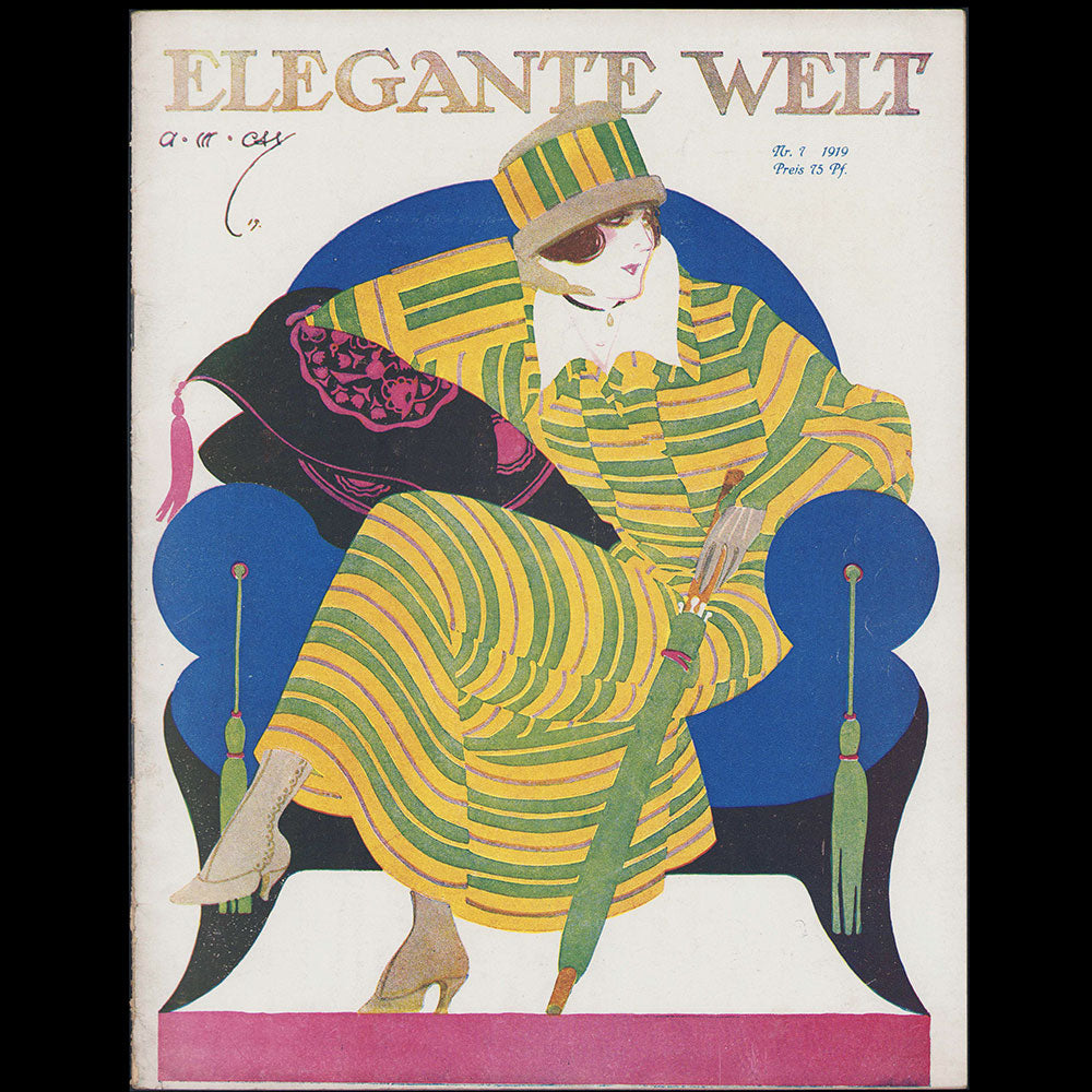 Elegante Welt, n°7, couverture d'A. M. Cay (1919)