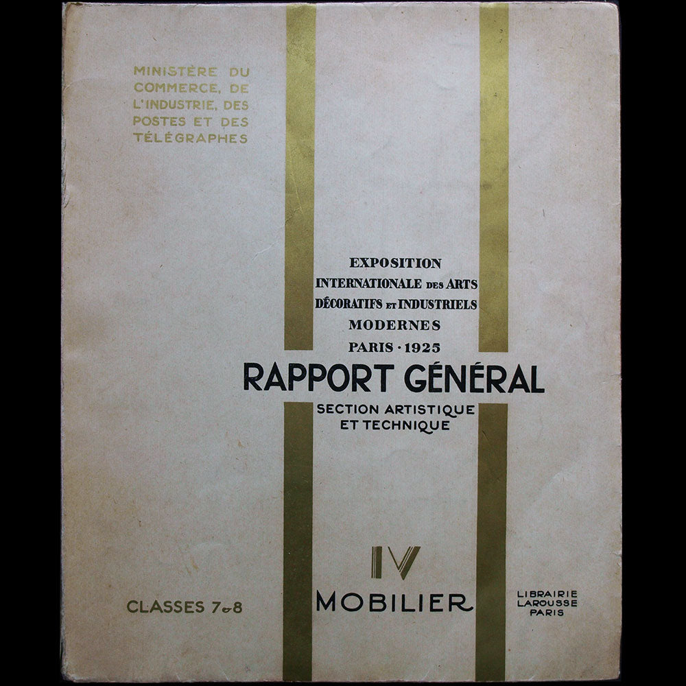 Exposition des Arts Décoratifs Paris 1925 - Rapport Général, Mobilier