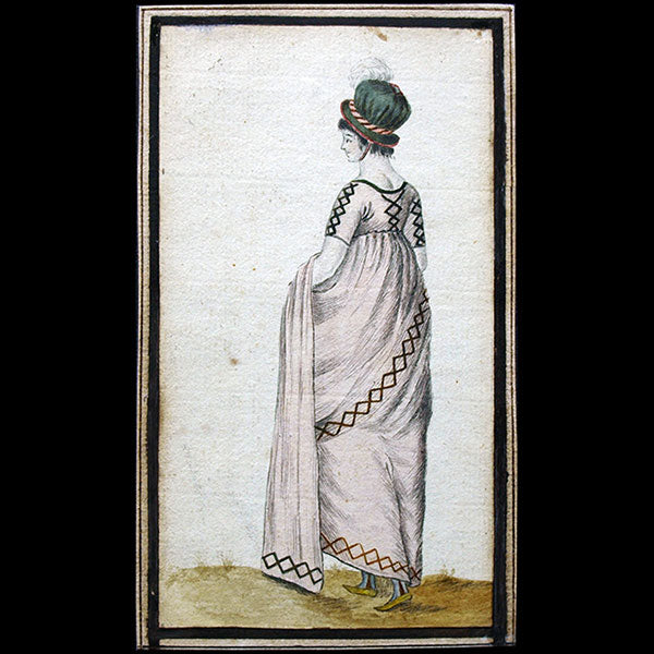 Dessin de la planche 64 du Journal des Dames et des Modes (1798)