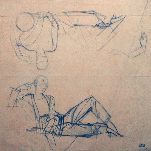 Molyneux - Projet d'illustration pour Harper's Bazaar, dessin de Bernard Boutet de Monvel (1926)
