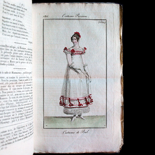 Le Journal des Dames et des Modes, Costumes Parisiens, réunion de 70 livraisons de la 20 et 21èmes années (1816-1817)