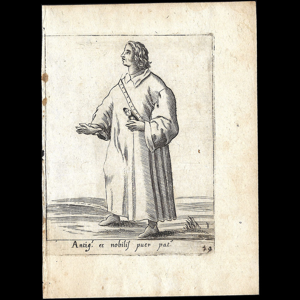 Alessandro Fabri - Diversarum Nationum Ornatus, Jeune Noble de Padoue d'après Pietro Bertelli (1593)