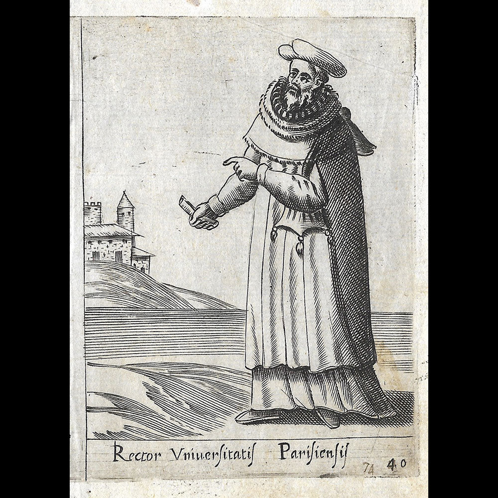 Alessandro Fabri - Diversarum Nationum Ornatus, Recteur de l'Université de Paris d'après Pietro Bertelli (1593)