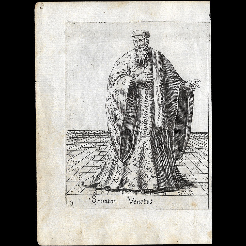 Alessandro Fabri - Diversarum Nationum Ornatus, Sénateur de Venise d'après Pietro Bertelli (1593)
