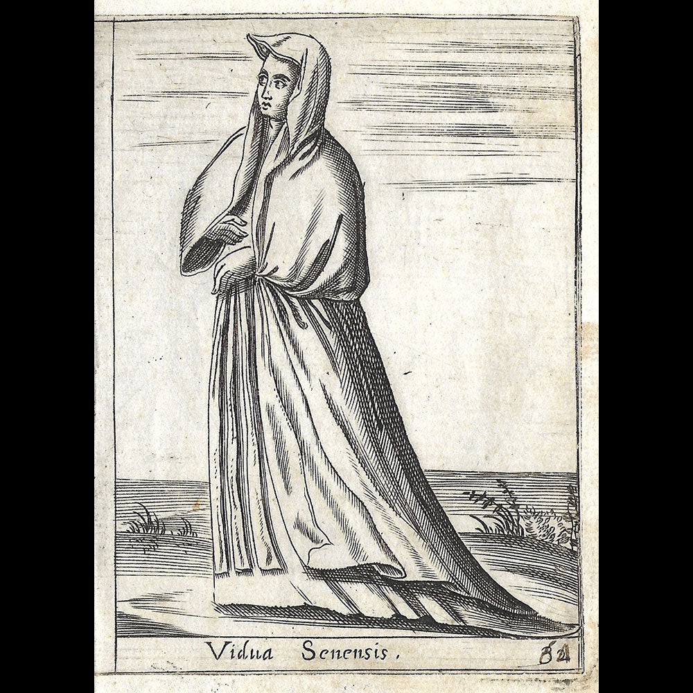 Alessandro Fabri- Diversarum Nationum Ornatus, Veuve de Sienne d'après Pietro Bertelli (1593)