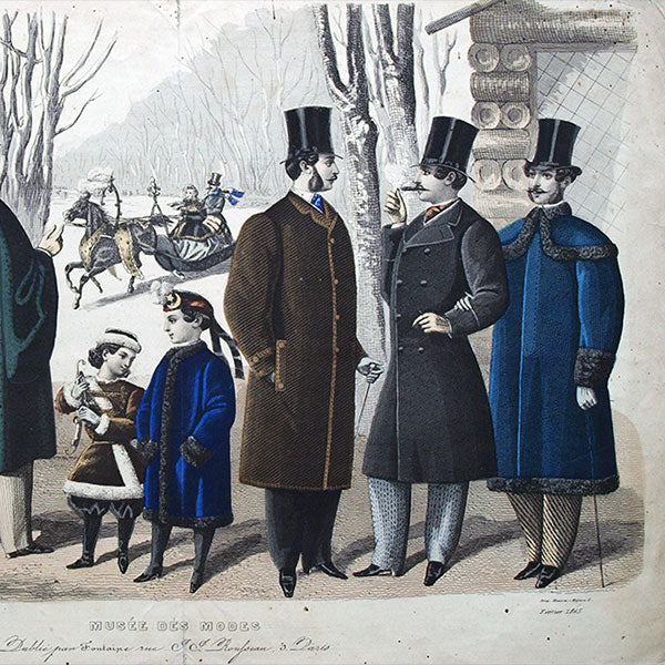 Le Musée des Modes, gravure de mode masculine (fevrier 1865)