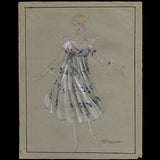 Poiret - Projet de robe par Guy Pierre Fauconnet (circa 1915-1920)