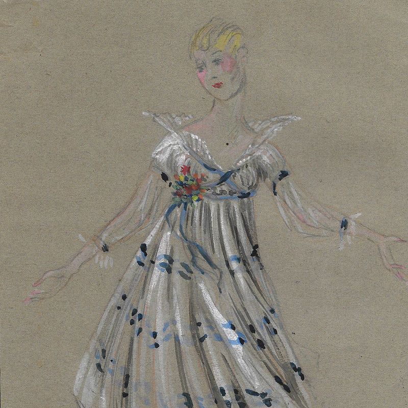 Poiret - Projet de robe par Guy Pierre Fauconnet (circa 1915-1920)
