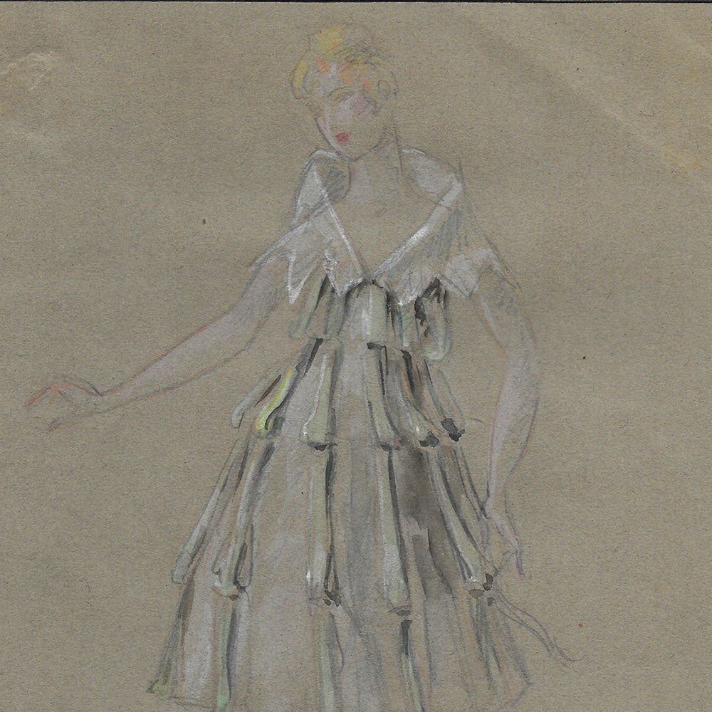 Poiret - Projet de robe par Guy Pierre Fauconnet (circa 1915-1920)