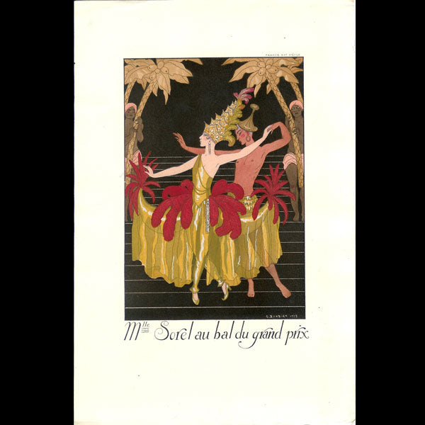 Falbalas et fanfreluches, 1924 : Mademoiselle Sorel au bal du grand prix par George Barbier