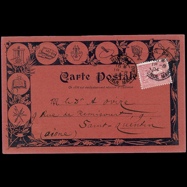 Uzanne - Carte de correspondance autographe signée du 18 août 1904