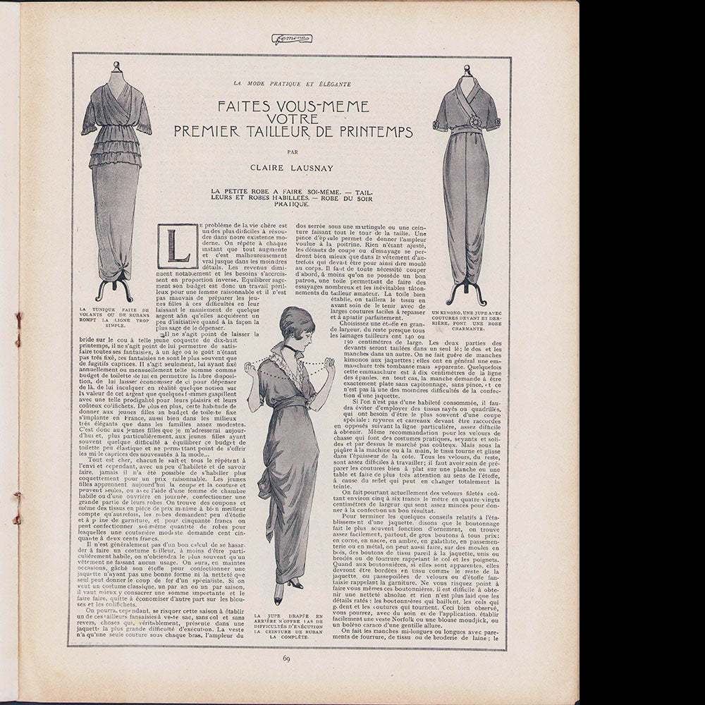 Fémina, février 1914, couverture de Desboutins