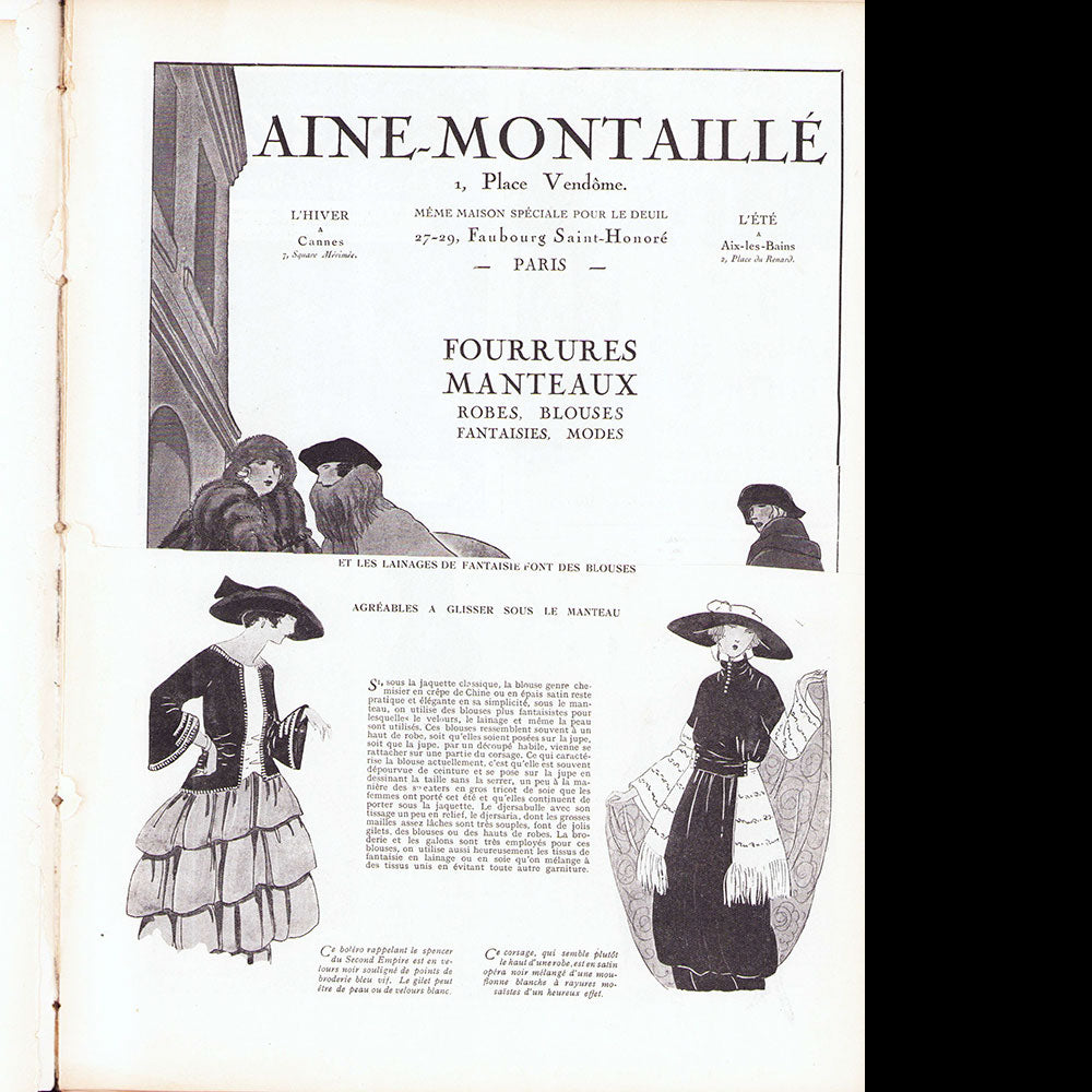 Fémina - Réunion de 7 numéros des années 1919 et 1920, exemplaire de Karl Lagerfeld