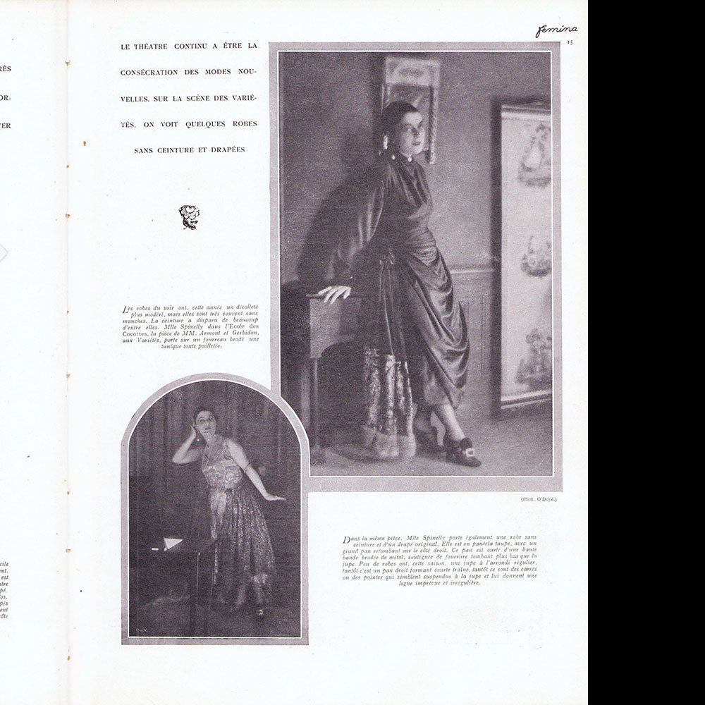 Fémina - Réunion de 7 numéros des années 1919 et 1920, exemplaire de Karl Lagerfeld