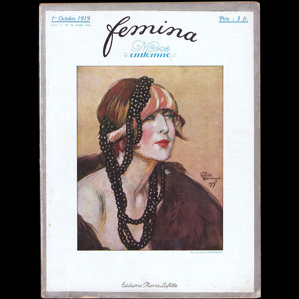 Fémina (octobre 1919), couverture de Jean-Gabriel Domergue