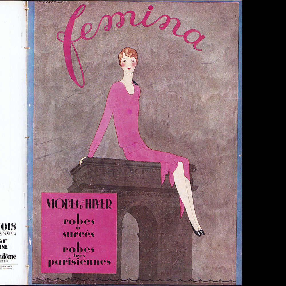 Fémina - Réunion de 5 numéros de l'année 1927 (août-décembre)