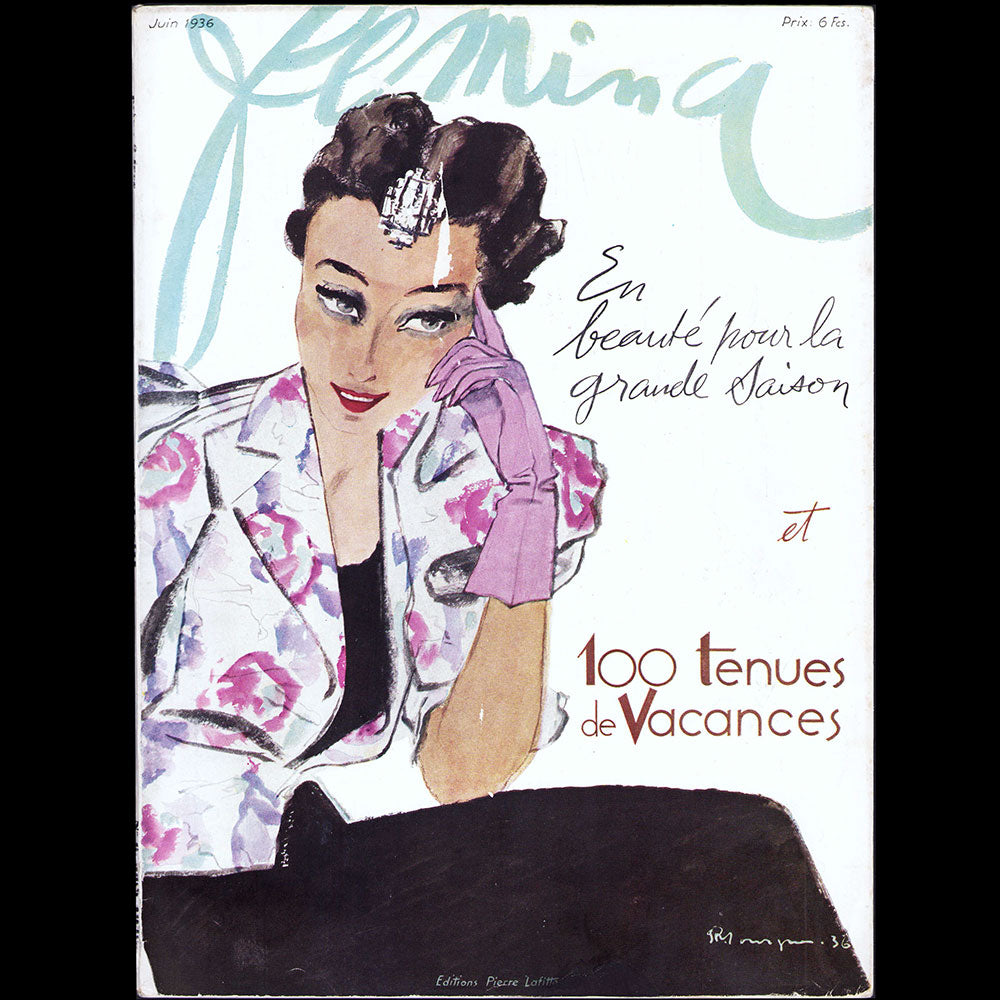 Fémina (juin 1936), couverture de Pierre Mourgue