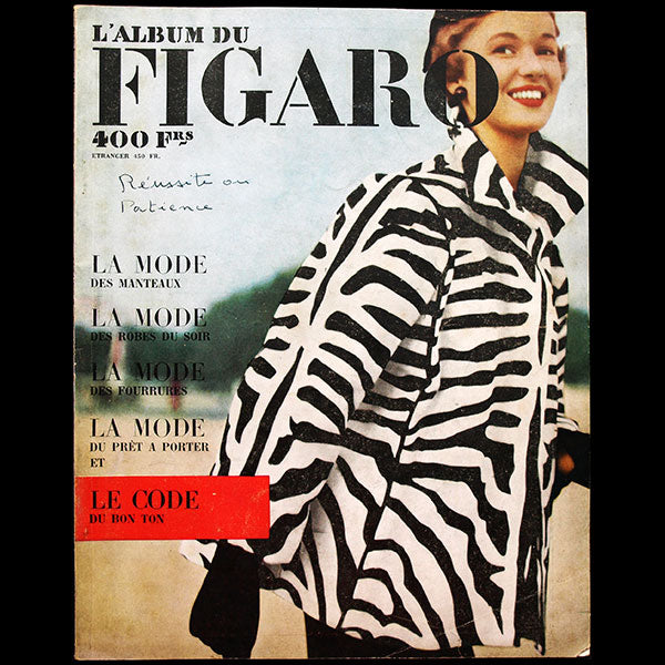 Album du Figaro, n°44, octobre-novembre 1953, couverture de Maurice Tabard
