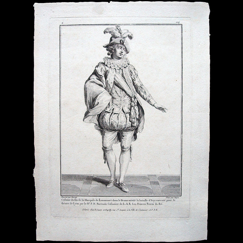 Gallerie des Modes et Costumes Français, gravure n° S 104, Costume du Fils de la Marquise de Lénoncourt (1779)
