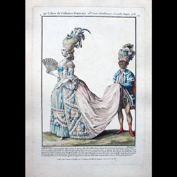 Gallerie des Modes et Costumes Français, gravure n° T 109, Dame de qualité (1779)