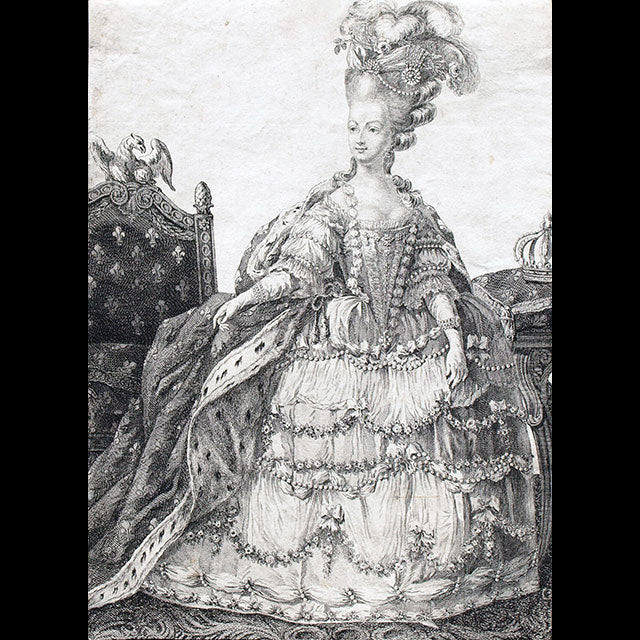 Gallerie des Modes et Costumes Français, gravure n°mm 206, Marie-Antoinette (1781)