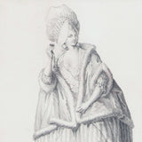 Gallerie des Modes et Costumes Français, 1778-1787, gravure n° R 98, Jeune Dame en négligé du matin (1779)