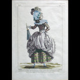 Gallerie des Modes et Costumes Français, 1778-1787, gravure n° bbb 293, La Nymphe galante (1785)